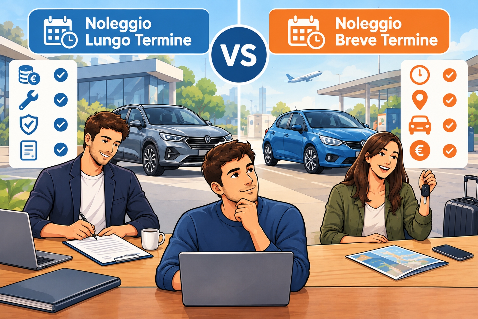 Noleggio a lungo termine o acquisto: quando conviene l'uno e quando l'altro