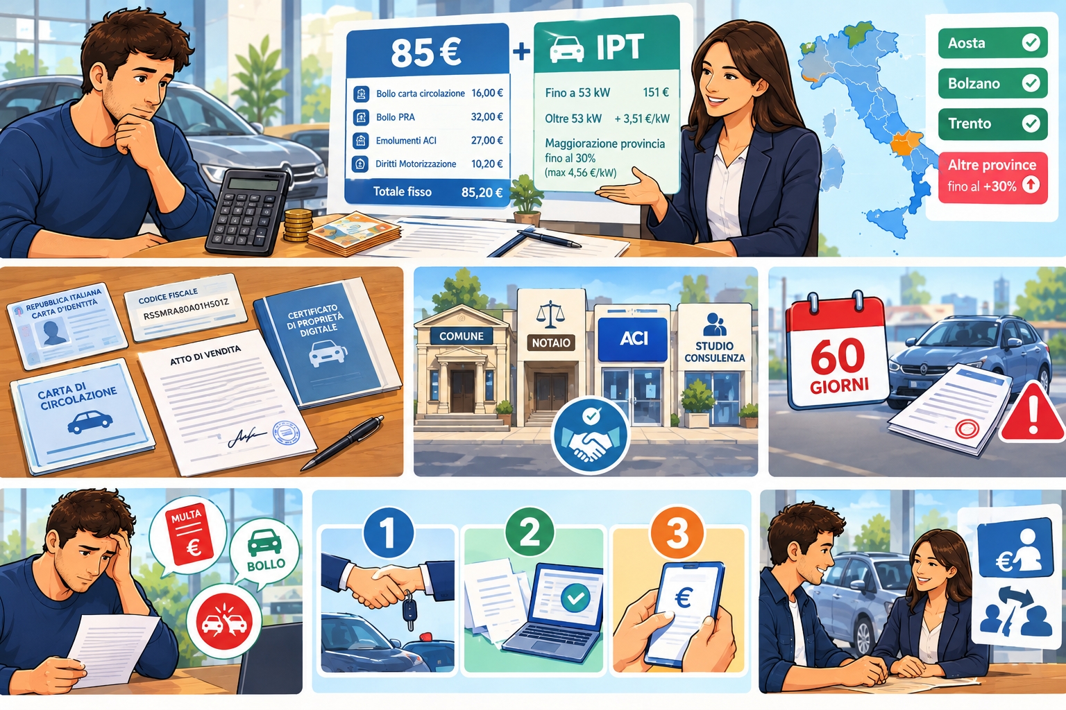 Passaggio di proprietà: quanto costa e cosa serve